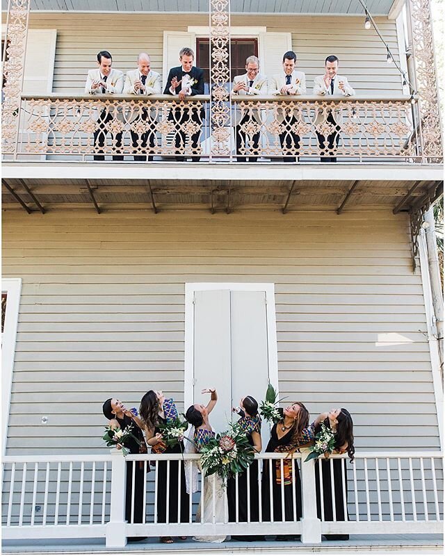 Oh, hey!!! I&rsquo;ll never get over how fun, gorgeous, and perfect Sarah and Michael&rsquo;s New Orleans wedding was. Ahhh, take me back! @benachihouse